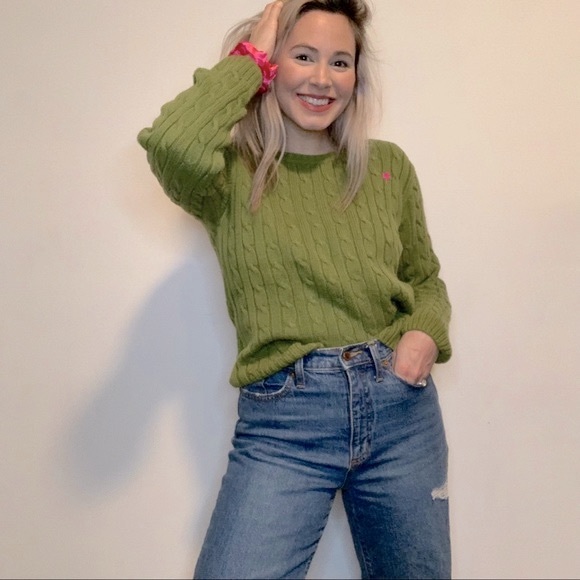 Lily Pulitzer Cable Knit Crew Neck Sweater Top - Picture 3 of 8